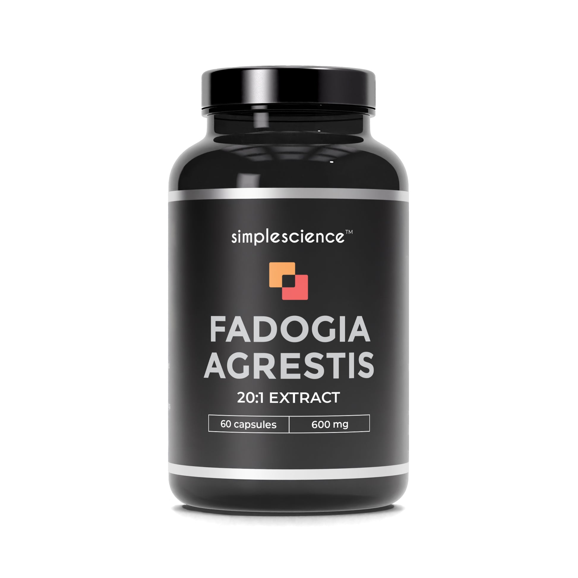 Fadogia agrestis 600mg simplescience 20:1 extract supplement 60 capsules benefits best supplement guide. Highest concentration. Andrew Huberman dosage. Front of bottle 